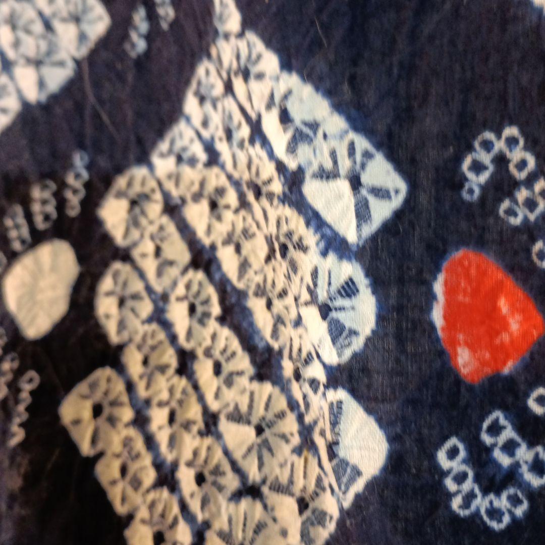 新品、有松絞り、有松海鳴り絞り、湯のし済み、反物 、紺色