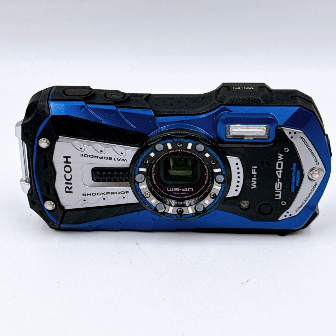 RICOH WG-40W 防水デジタルカメラ 青