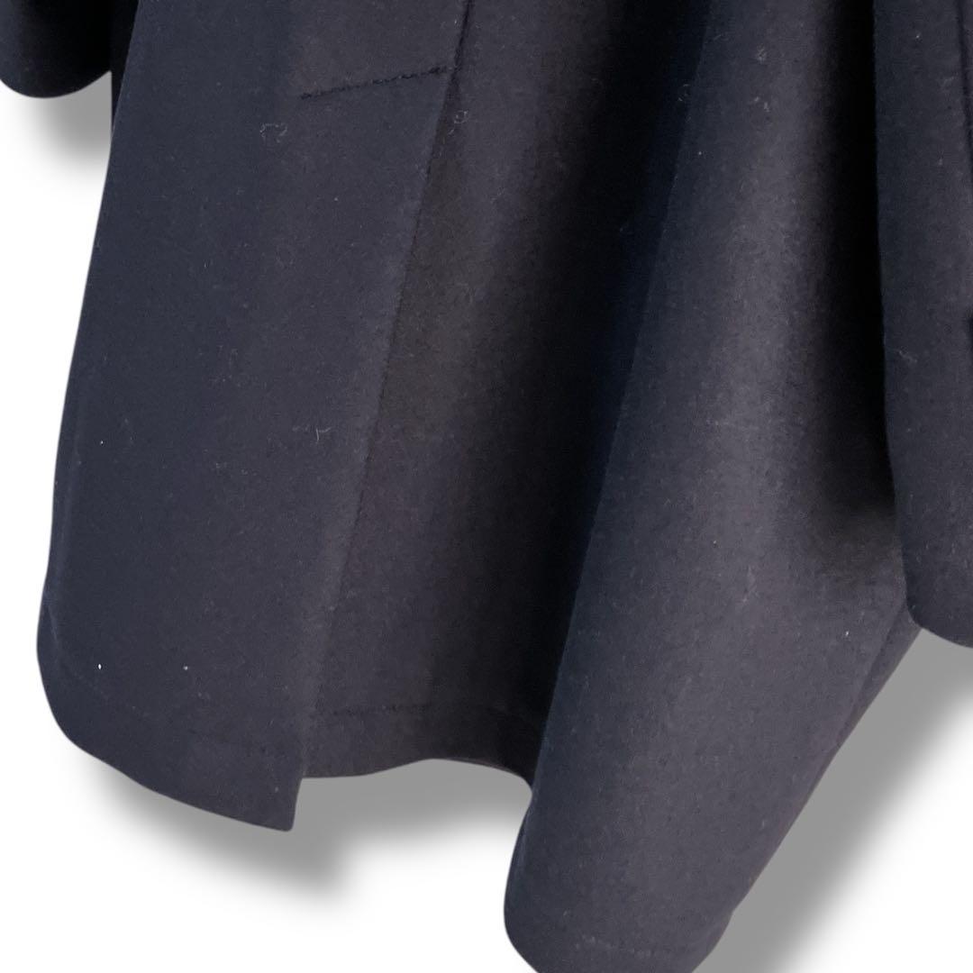 ダニエルクレミュ 良品 日本製 カシミヤ使用 フード脱着 ダッフルコートネイビー