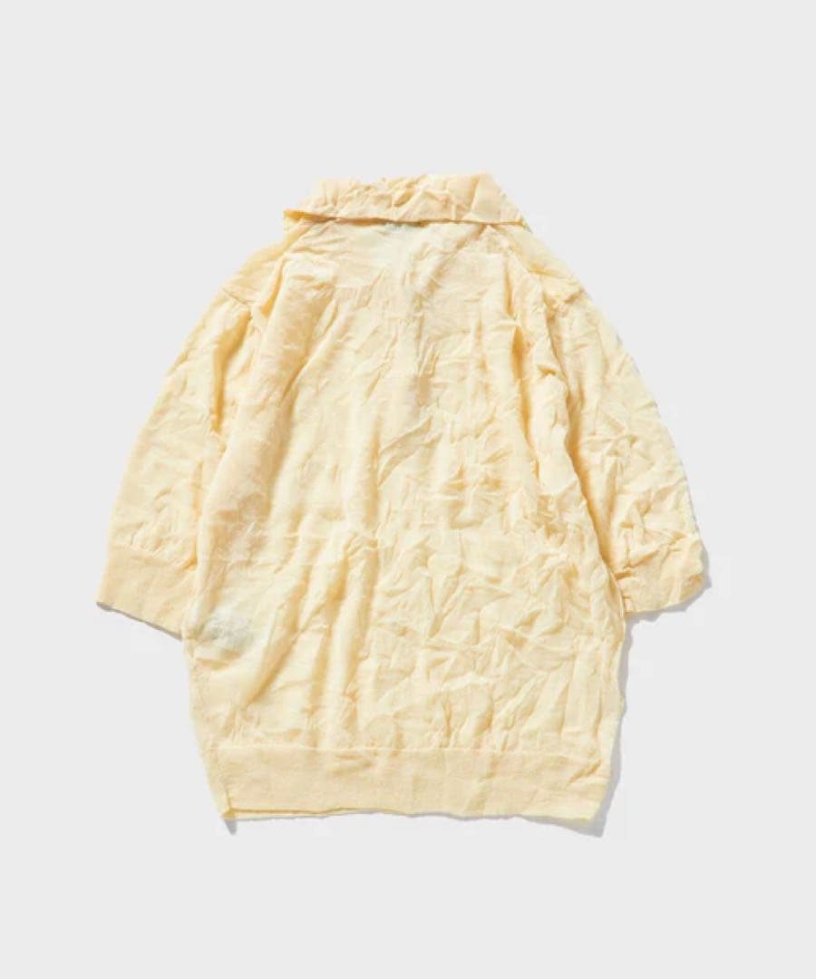 AURALEE シワ加工ポロシャツ