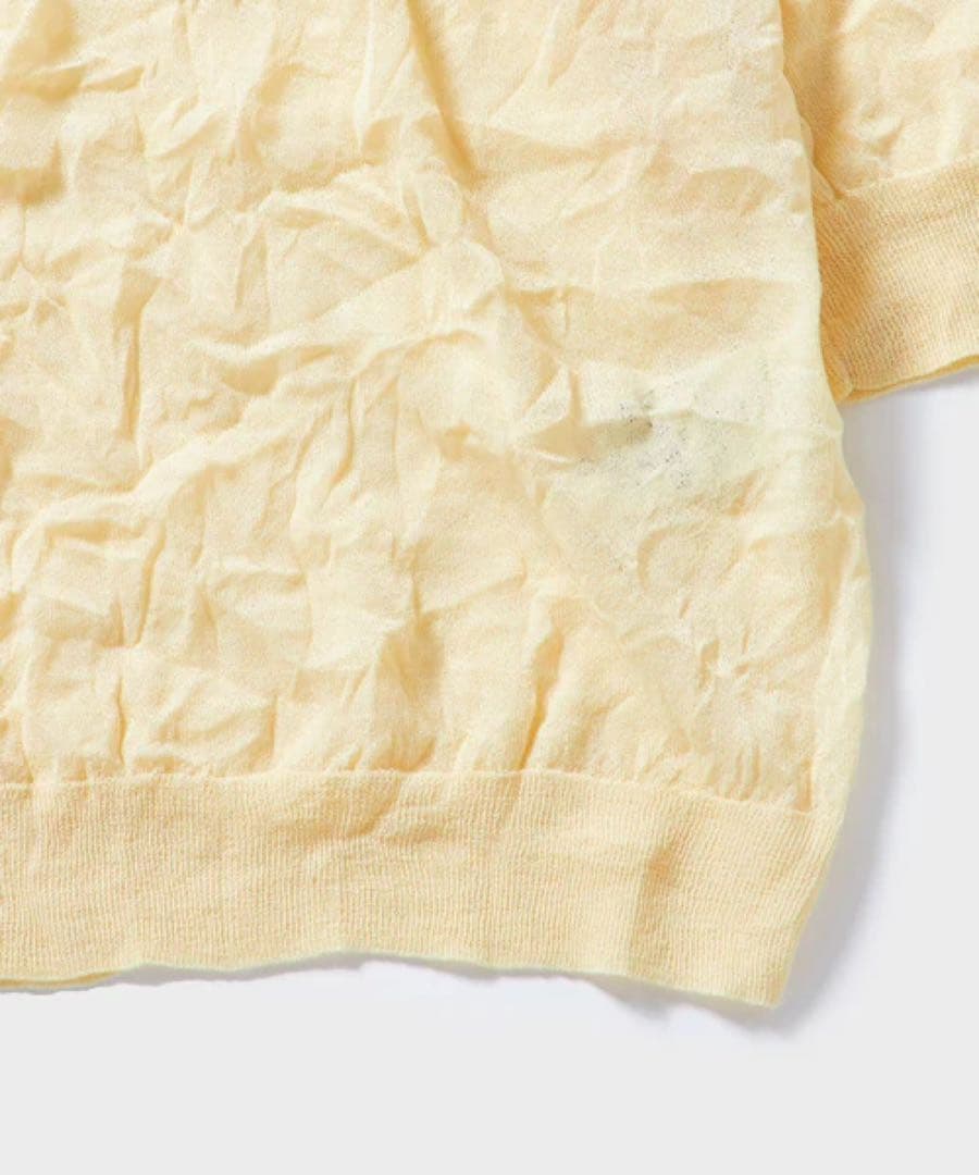 AURALEE シワ加工ポロシャツ