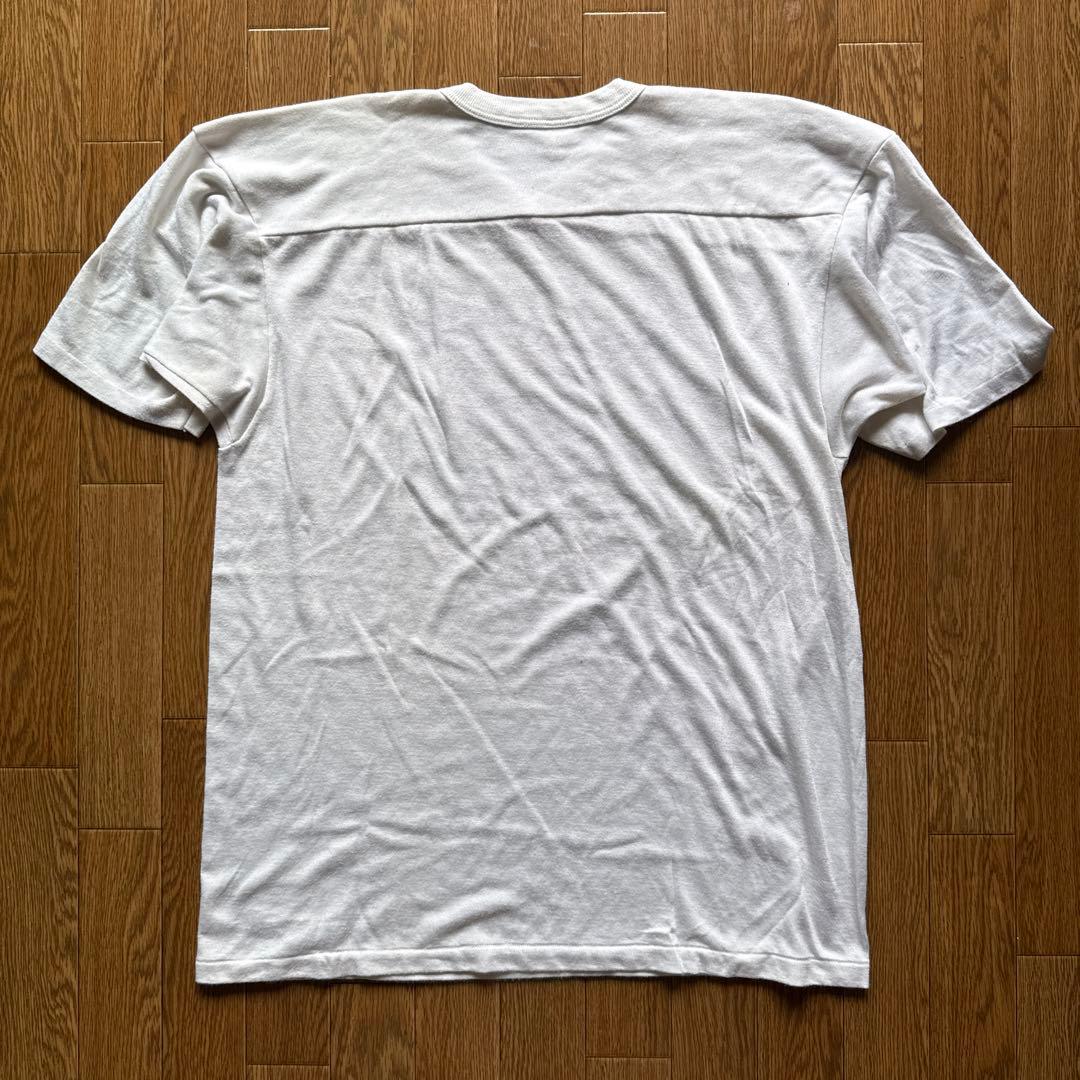 80s トリコタグ チャンピオン フットボールT 染み込み XLサイズ