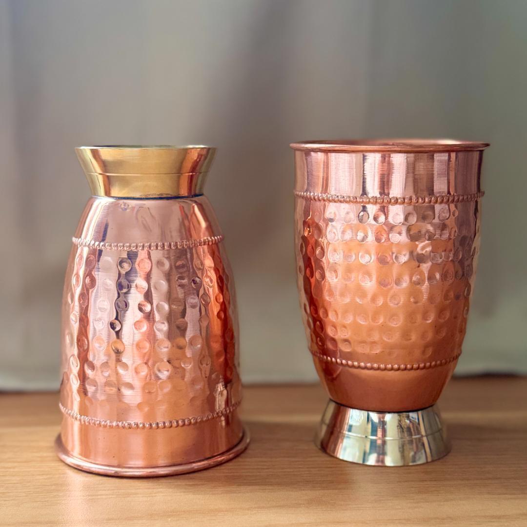 値下げ価格　銅製1L水筒と2個カップセット