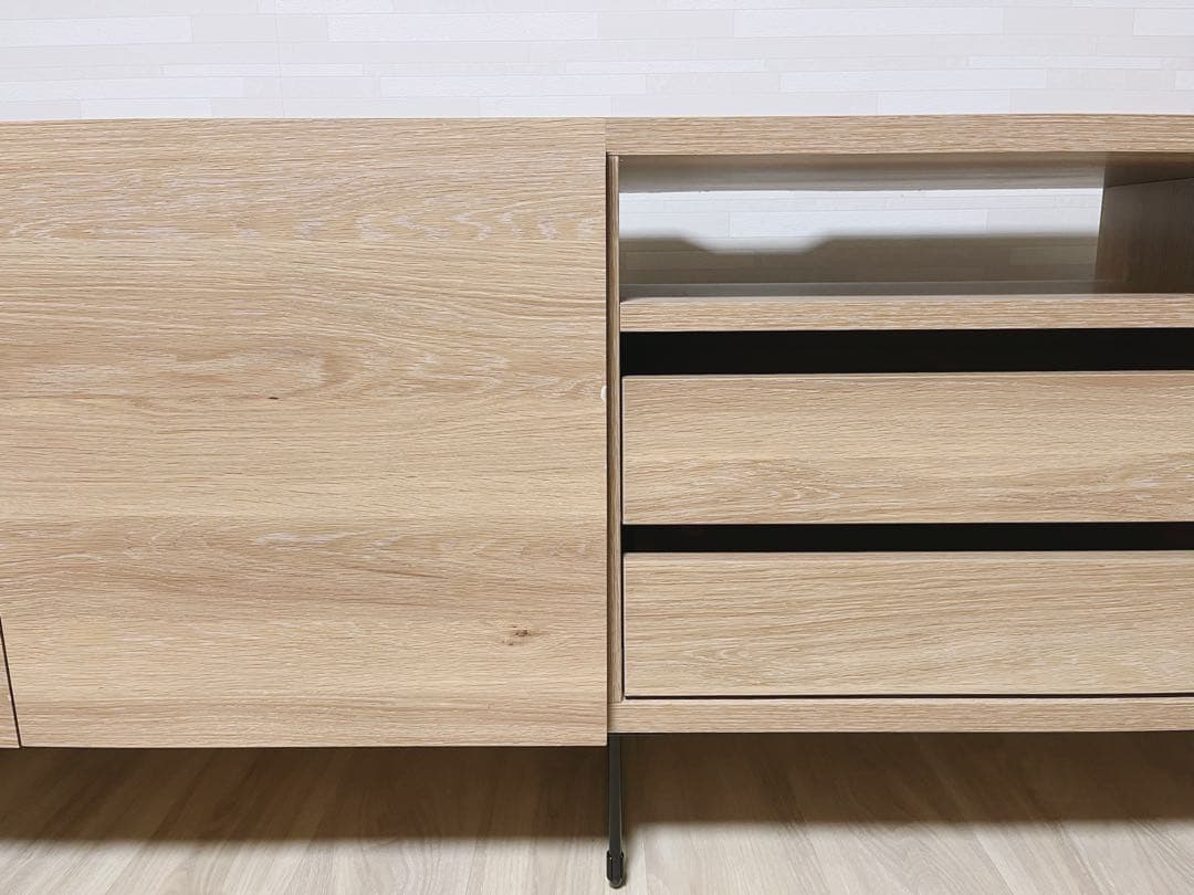 LOWYA[幅180] 日本製 ハイテレビ台 半完成品 木目調