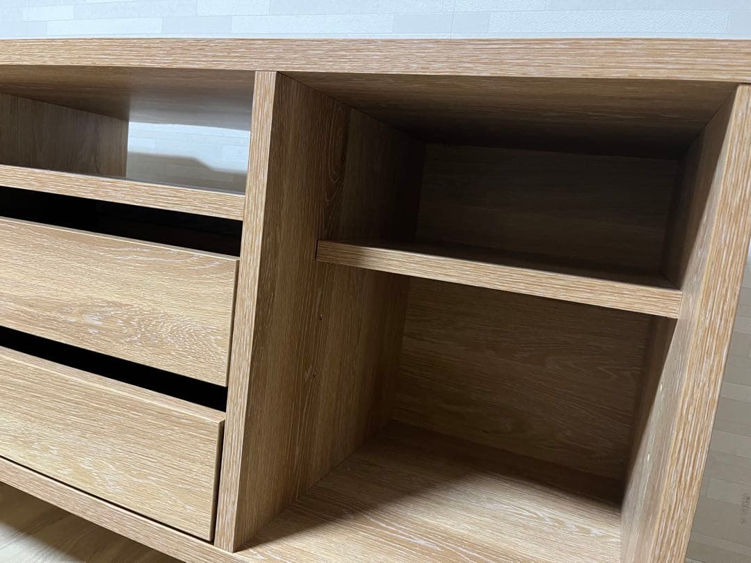 LOWYA[幅180] 日本製 ハイテレビ台 半完成品 木目調