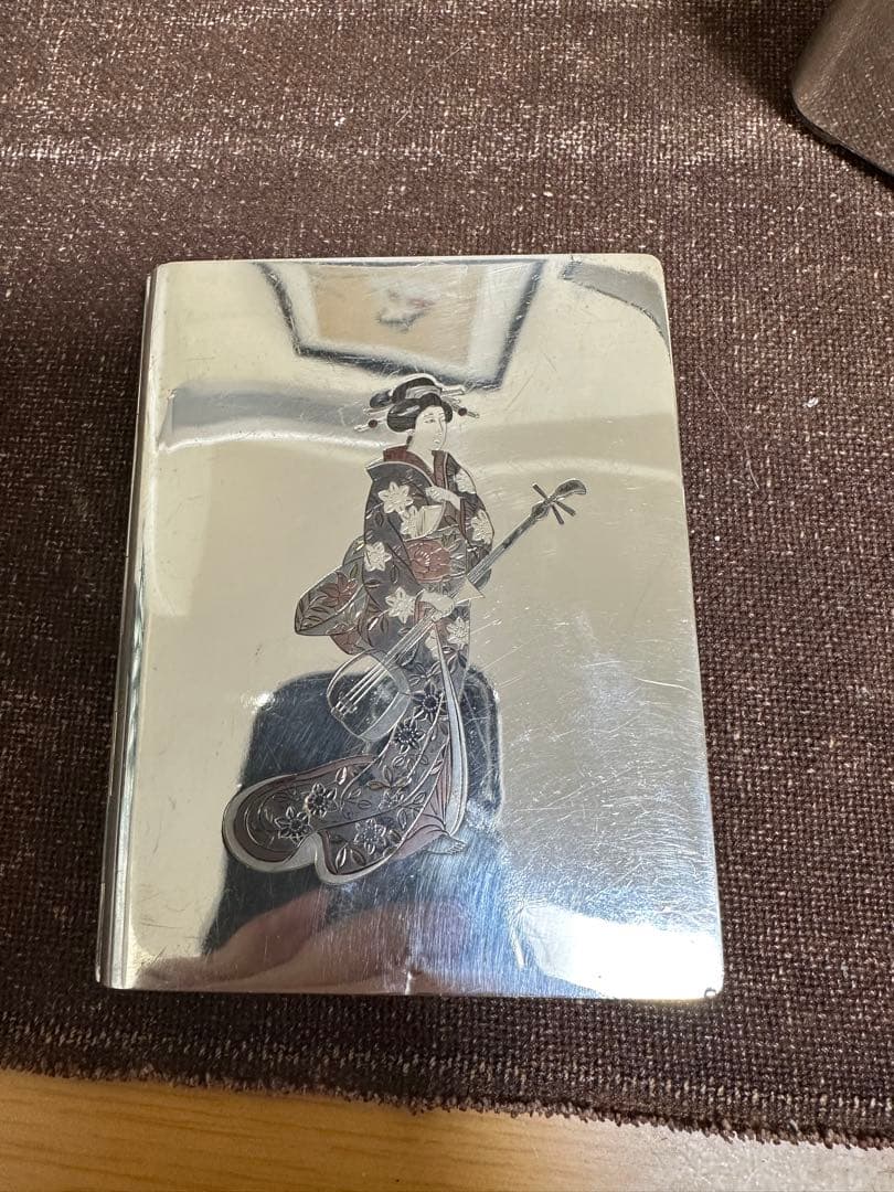 純銀950刻印　煙草入れ　シガレットケース　金工　骨董古美術
