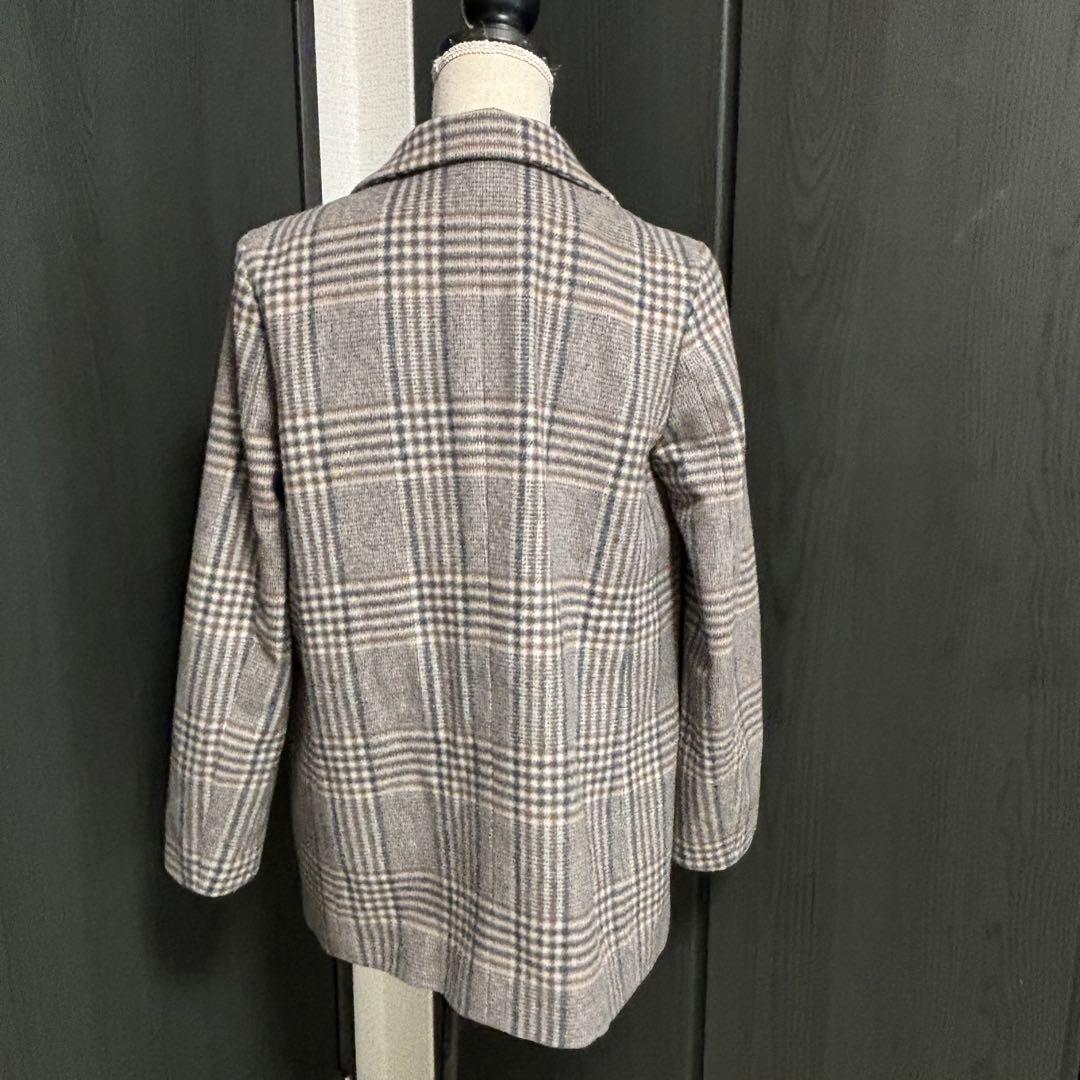 UNTITLED アンタイトル ウールチェック ダブルコート 定価5万円