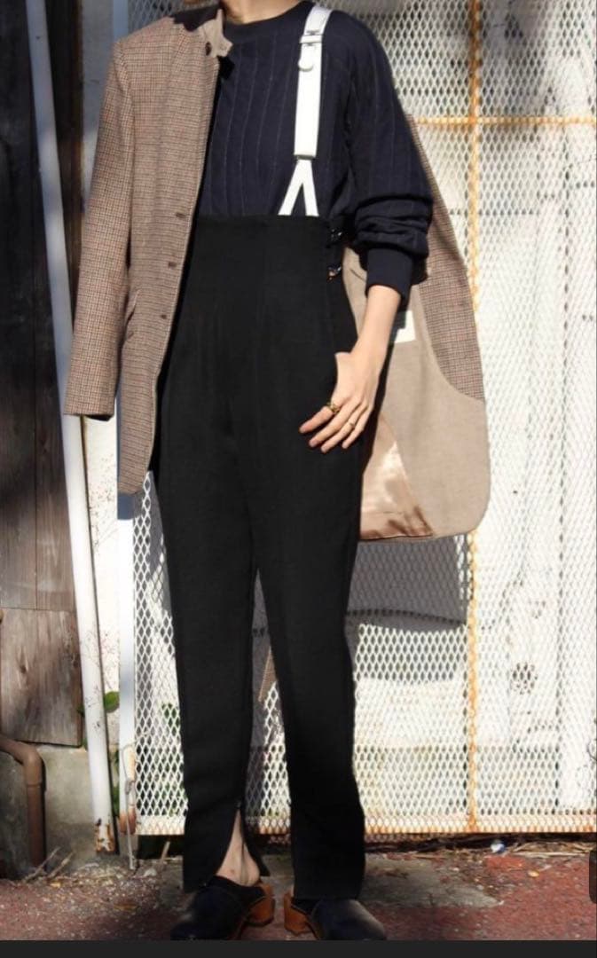 fumika uchida サスペンダーパンツ36 フミカウチダ　黒