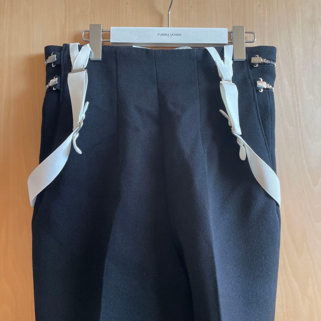 fumika uchida サスペンダーパンツ36 フミカウチダ　黒