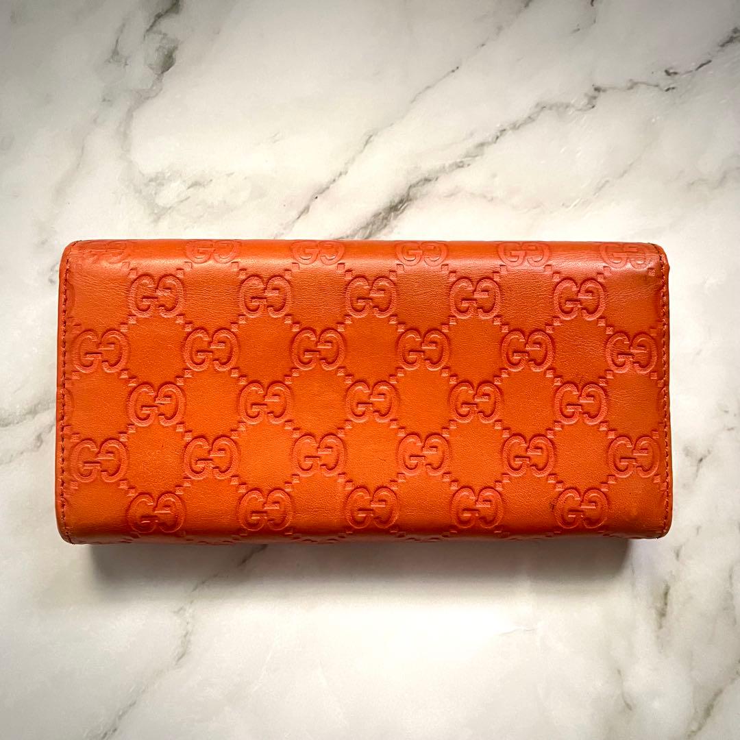 GUCCI グッチ グッチシマ GGメタルロゴプレート　長財布　美品0118-④