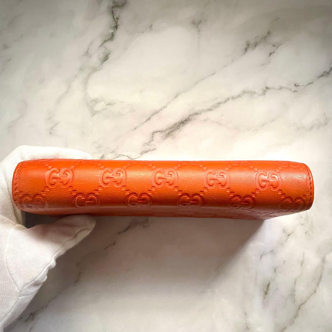 GUCCI グッチ グッチシマ GGメタルロゴプレート　長財布　美品0118-④