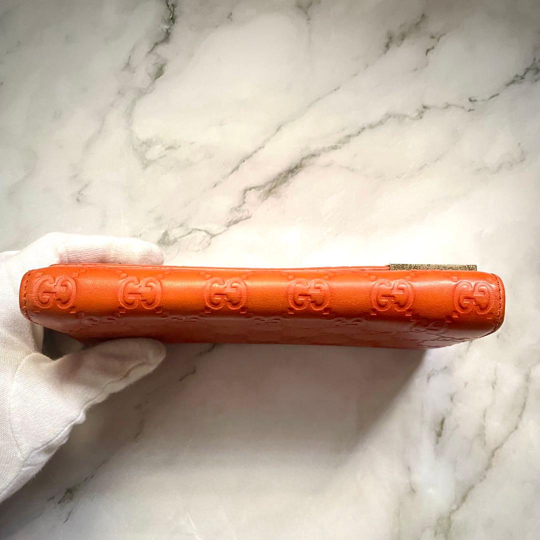 GUCCI グッチ グッチシマ GGメタルロゴプレート　長財布　美品0118-④