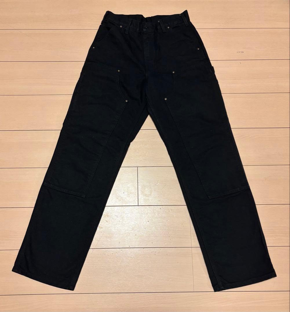 Carhartt B136ダブルニーMADE IN USAブラックW31L32