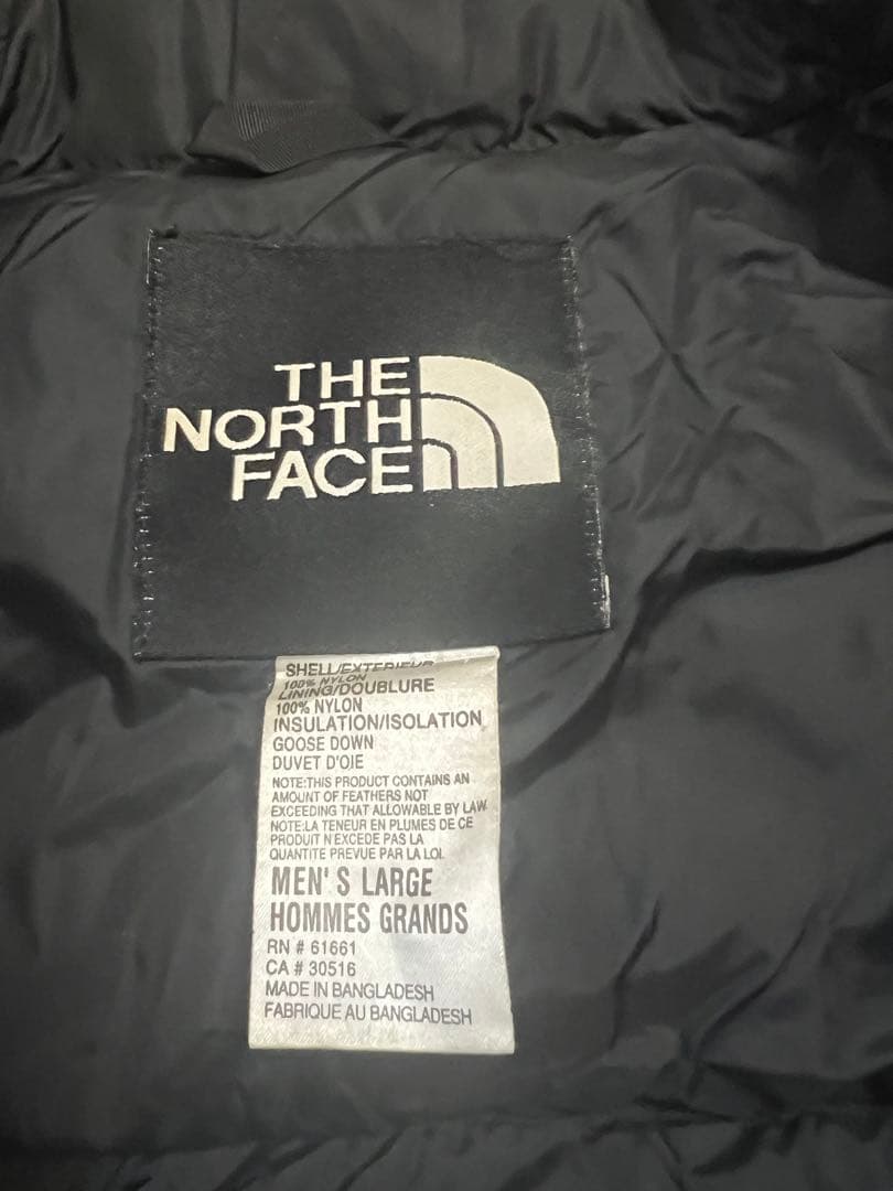 ノースフェイス ヌプシ ダウンジャケット サイズ L ブラック 700FP