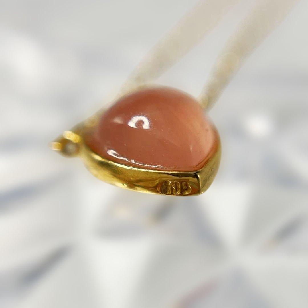 ましろ様:::K18 ネックレス ローズクォーツ ハート ダイヤモンド　バレンタ