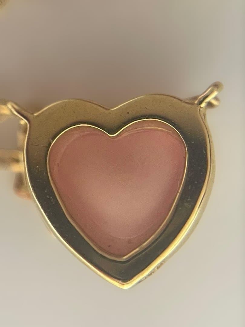 ましろ様:::K18 ネックレス ローズクォーツ ハート ダイヤモンド　バレンタ