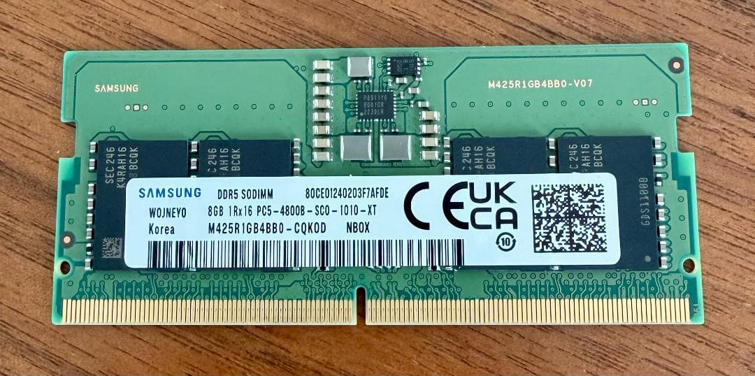 SAMSUNG DDR5 ノート用 8GB M425R1GB4BB0 CQK0D