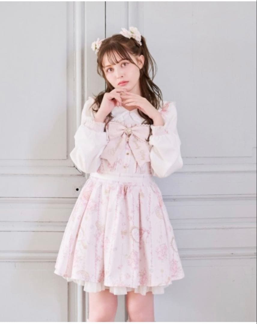 LIZLISA ジュエリー柄ワンピース ピンク