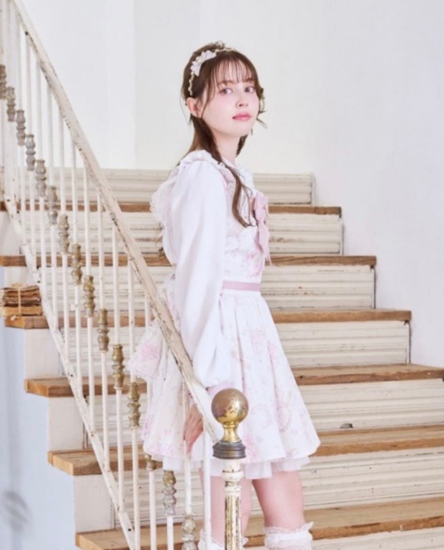 LIZLISA ジュエリー柄ワンピース ピンク