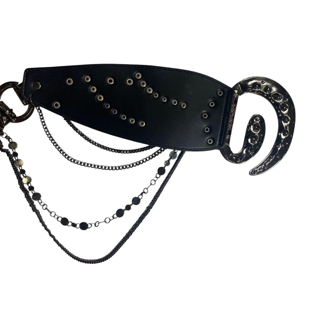 d.i.a. ダークブラウン クロコ型押しレザー ベルト　Y2K