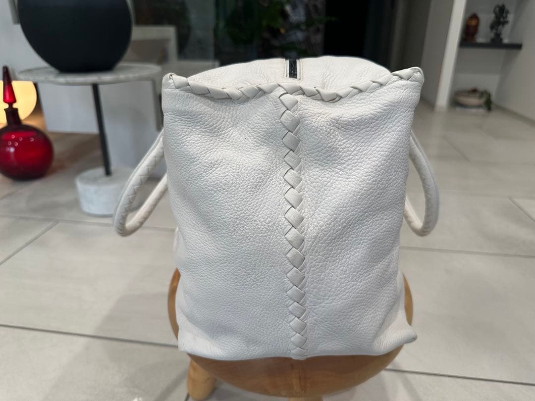 ボッテガヴェネタ　ボストンバッグ　ホワイトレザー　美品