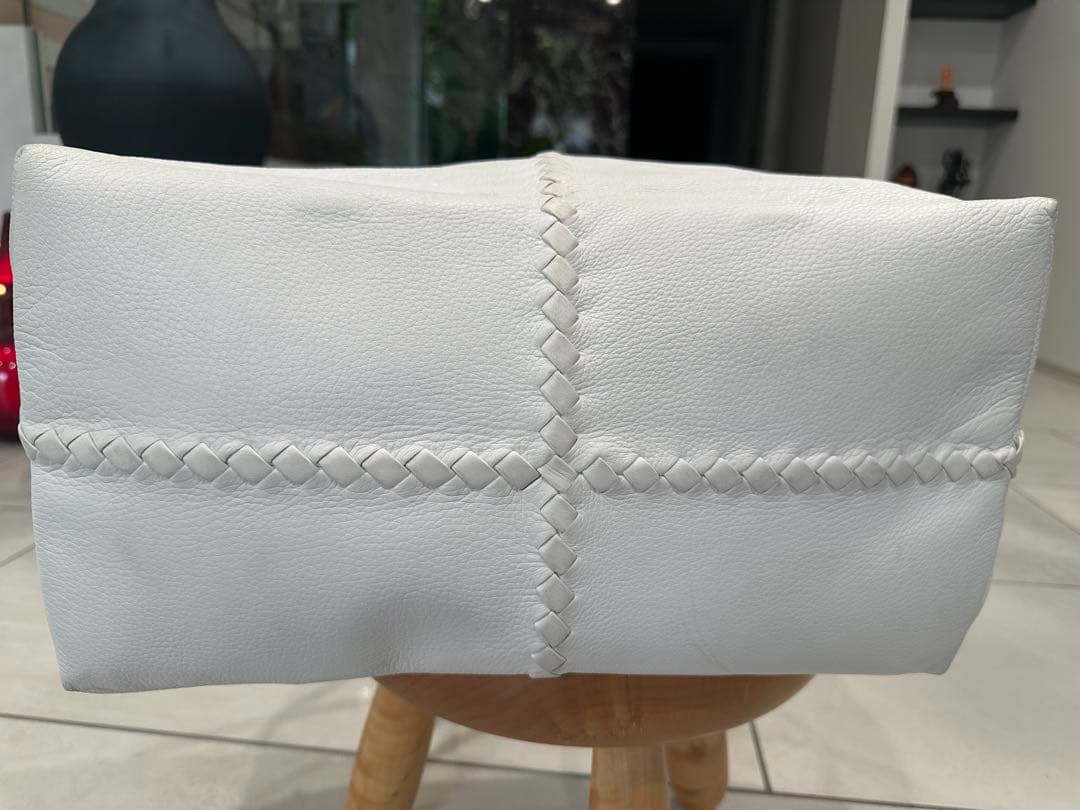 ボッテガヴェネタ　ボストンバッグ　ホワイトレザー　美品