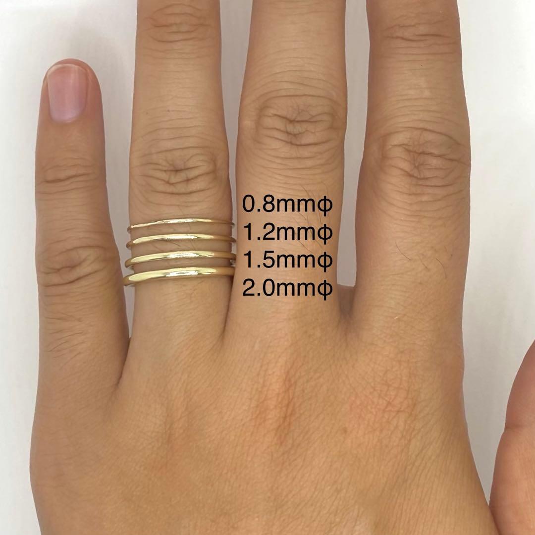 【m/y】k10、ゴールドリング、幅0.8mm丸線