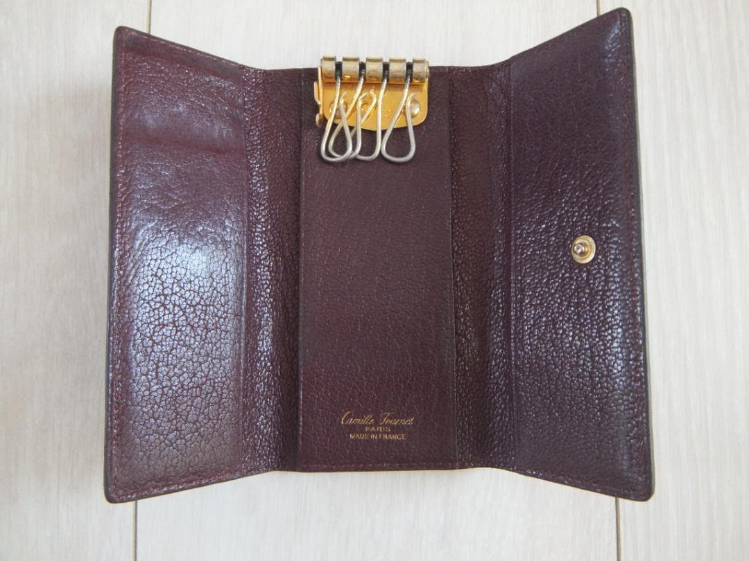 ★カミーユフォルネ★Camille Fournet　4連キーケース　ボルドー色