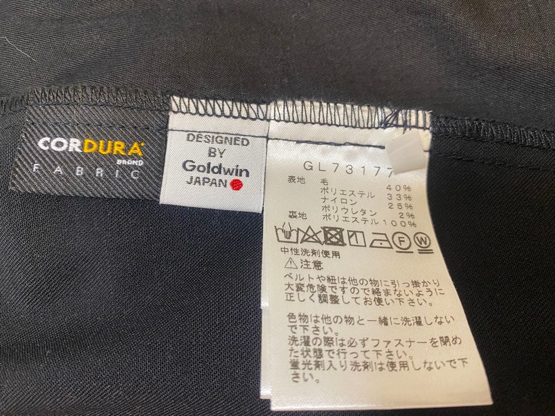 Goldwin ワンタックウールパンツ GL73177 黒 2