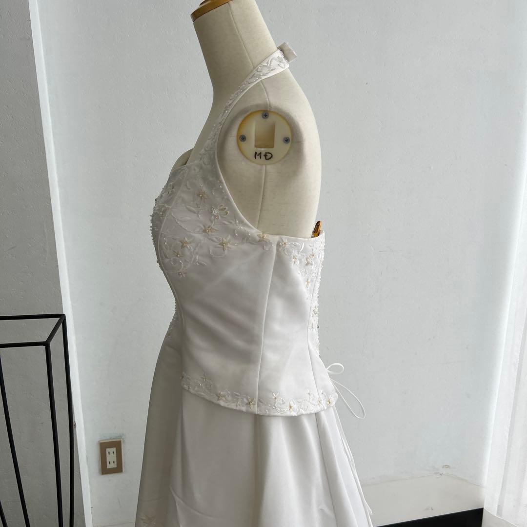 ⬜︎ ウエディングドレス 【21】 matsuo ホルダーネック　花嫁　刺繍