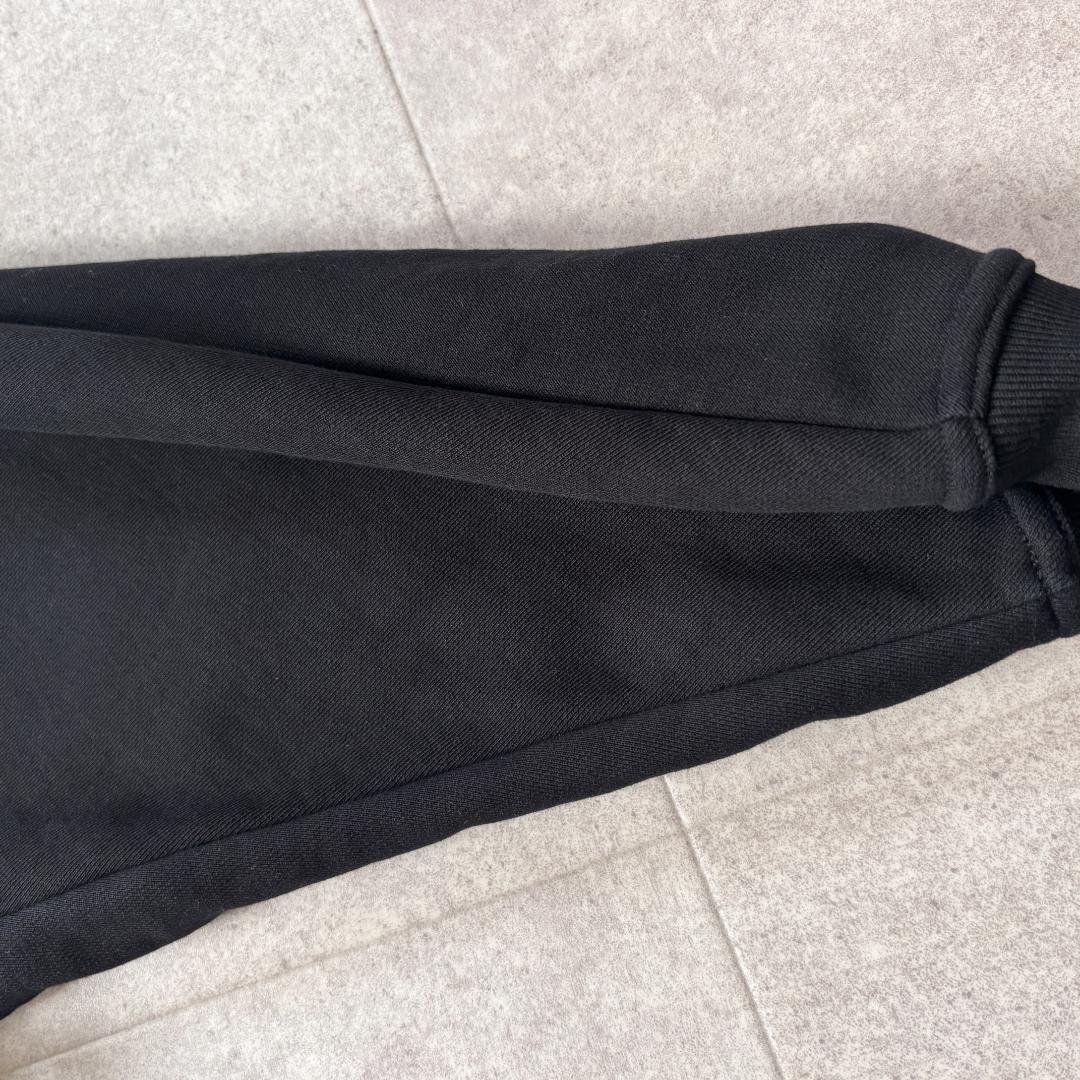 【超人気】PATOUパトゥ/パーカー/刺繍ロゴ/ロングドローストリング/黒/M