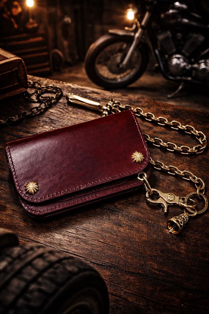 新喜皮革　ホースバット　トラッカーウォレット ミドル　CA008