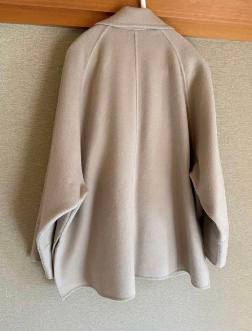 IENAイエナスーパー160ダブルフェイスショートコート36ベージュiena