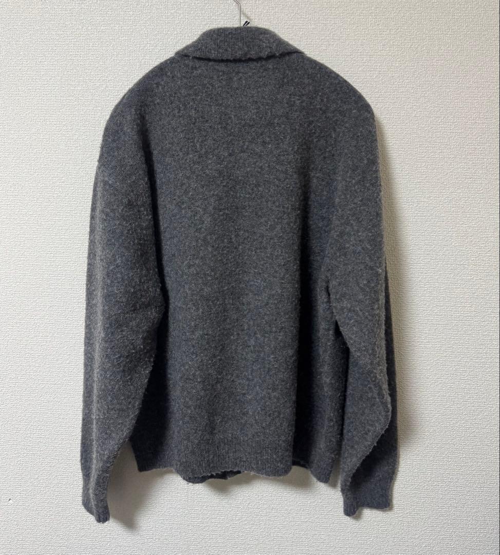 H BEAUTY&YOUTH ナッピングウール ポロカラー カーディガン