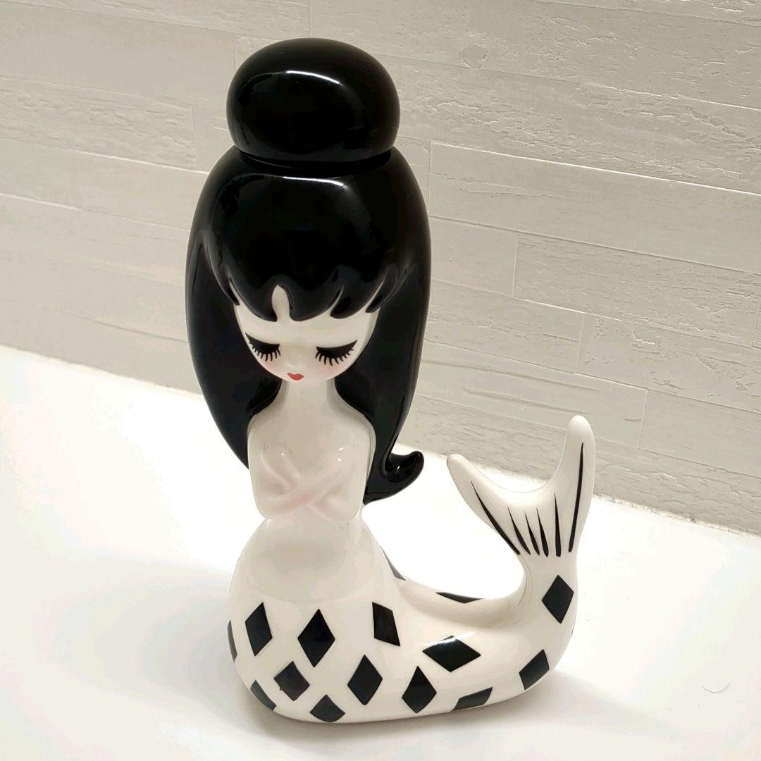 希少✨️美品　RUNE　内藤ルネ　人魚姫　マーメイド　陶器　黒