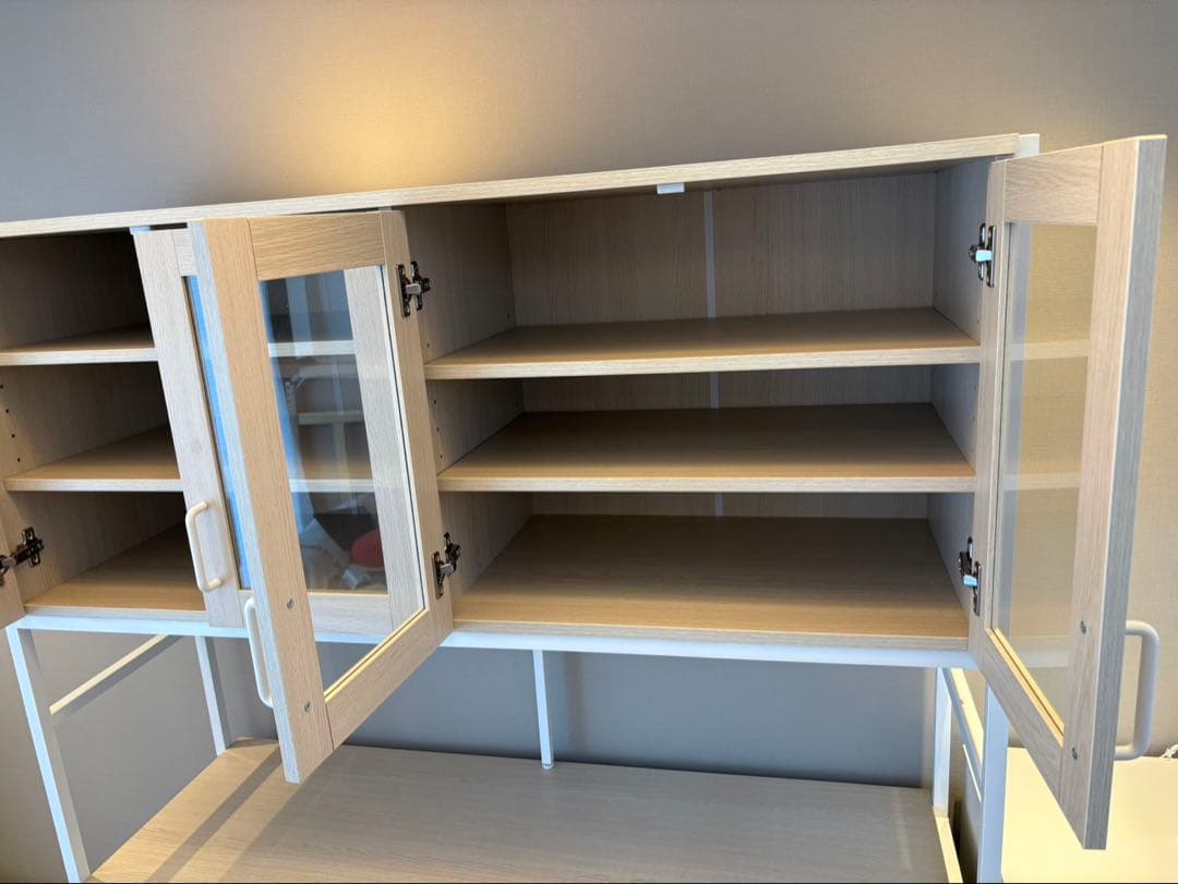 【引取限定】　ニトリ食器棚　ナチュラル北欧風