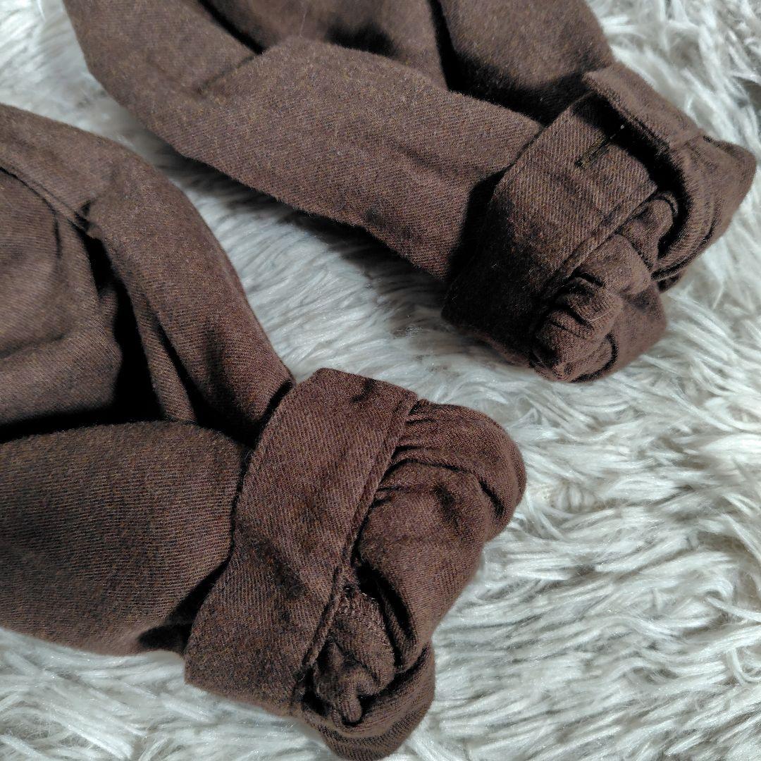 オオカミとフクロウ◎ロングワンピース シャツワンピース 七分袖 ゆったりサイズ