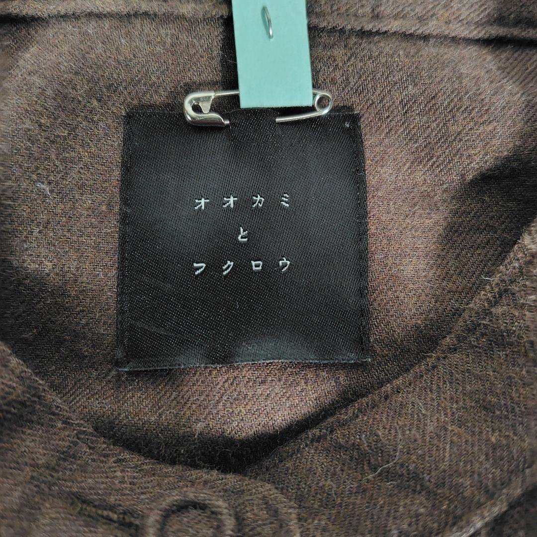 オオカミとフクロウ◎ロングワンピース シャツワンピース 七分袖 ゆったりサイズ