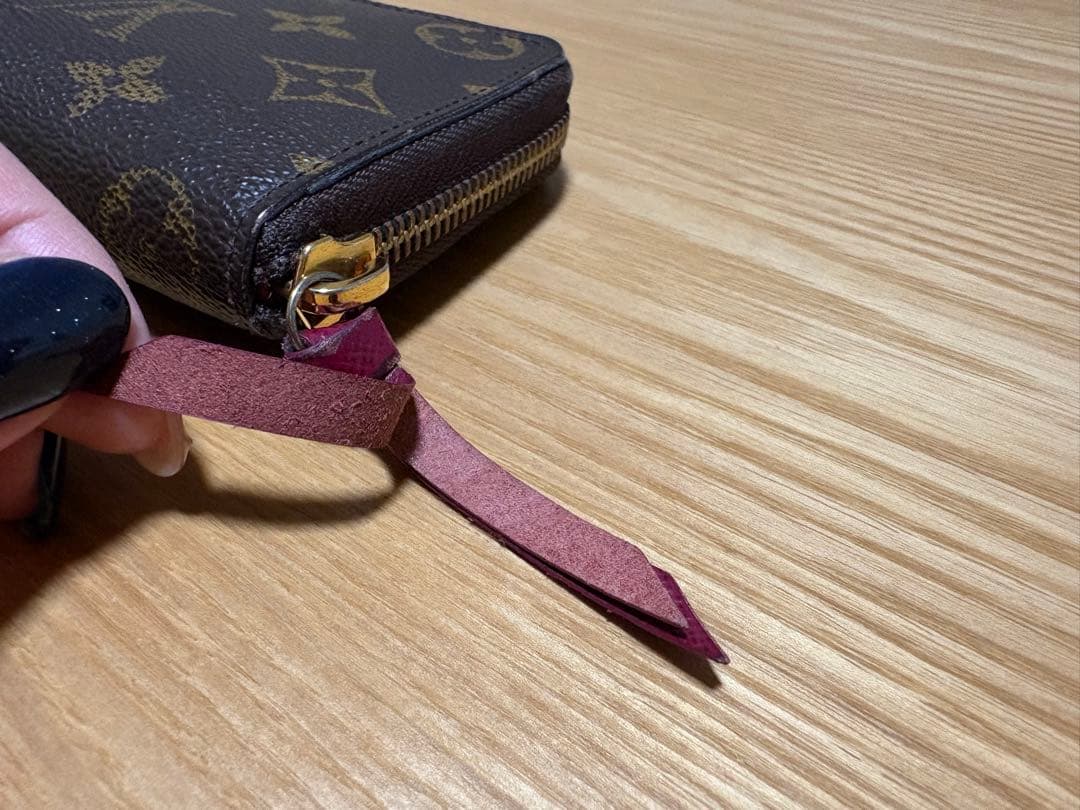 LOUIS VUITTON 長財布 ダークブラウン/ピンク