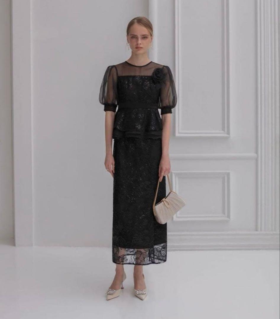 ローズペプラムIラインドレスワンピース