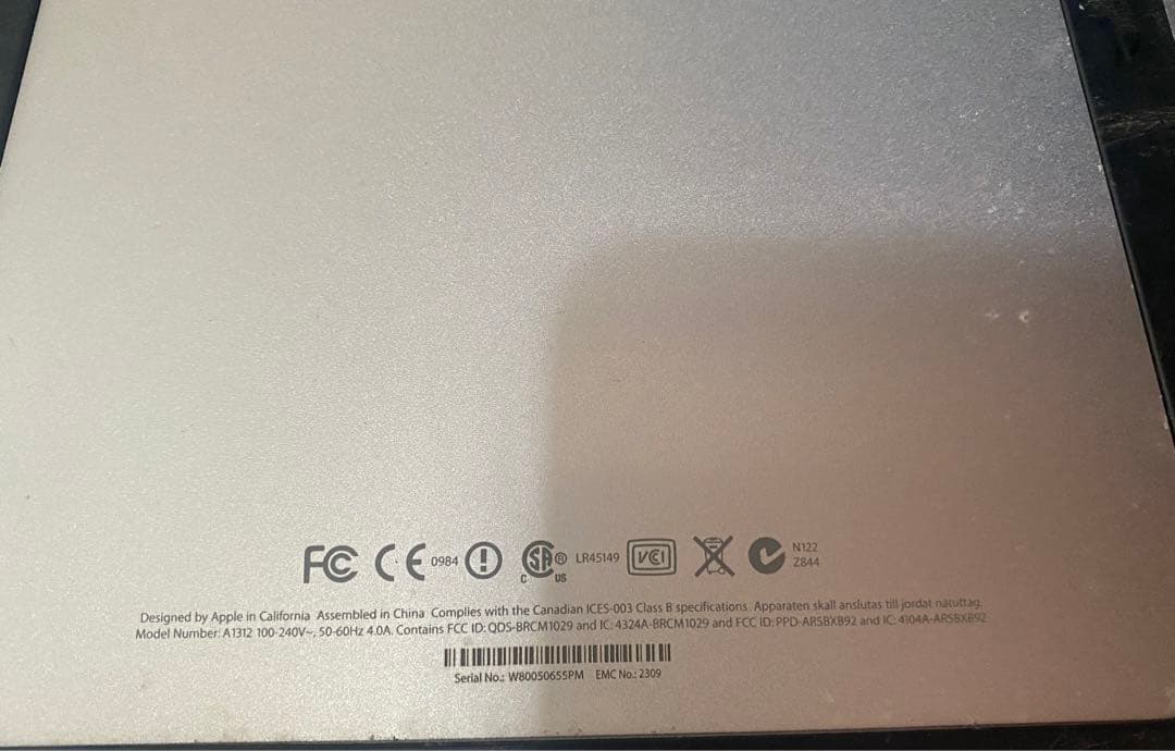 (N66) Apple iMac 27インチ model A1312