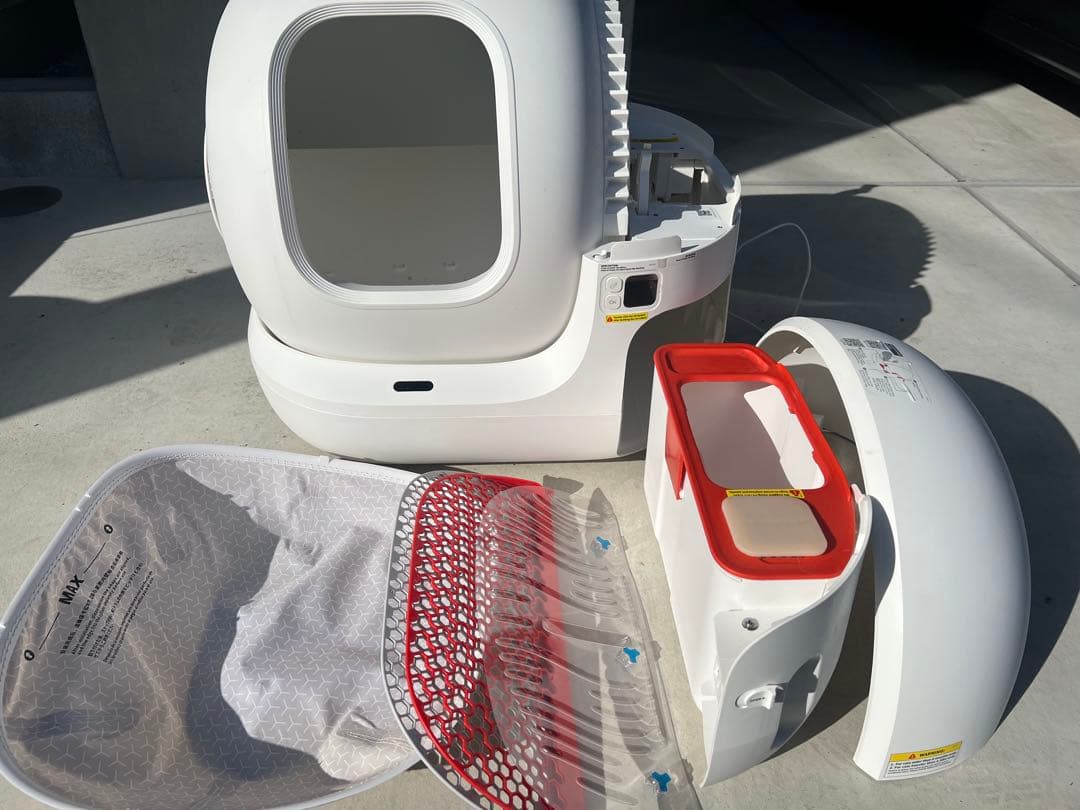 自動掃除猫用トイレ 白