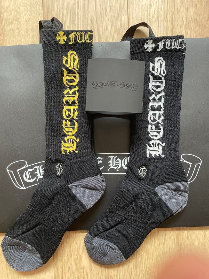 新品未使用 クロムハーツ　 ロゴ　Dagger 靴下2足セット Mサイズ