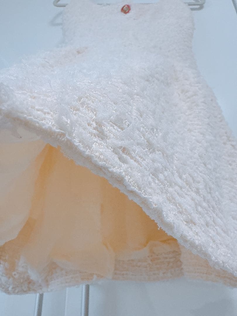 CHANEL シャネル ツィード アイボリー ノースリーブ ミニワンピース