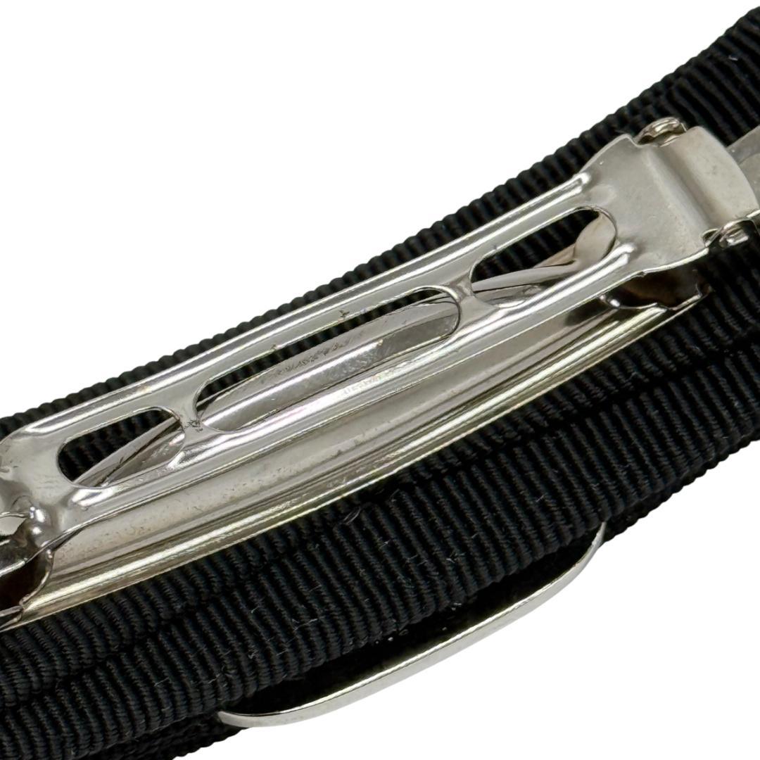 美品 フェラガモ バレッタ ヴァラ リボン シルバー ヘアアクセサリー 髪留め