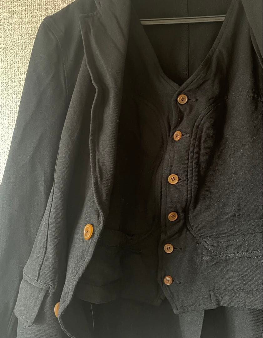 コムデギャルソン　オムプリュス　レイヤー　ジャケット　XS 黒