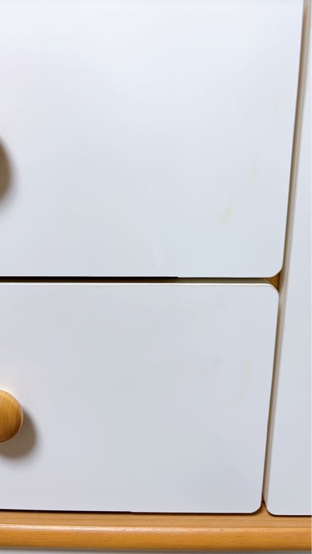 木製チェスト ホワイト/ナチュラル、タンス