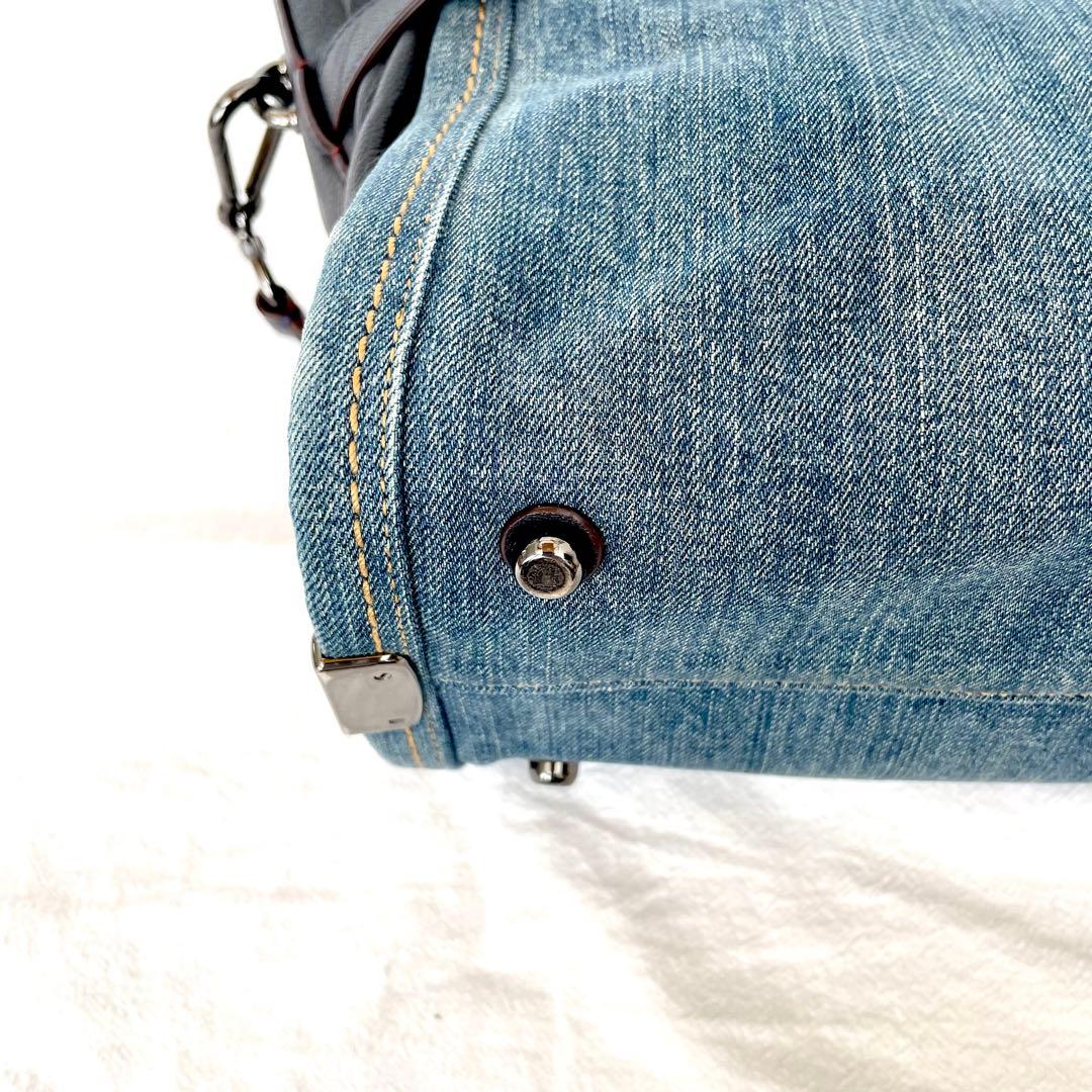 バッグ COACH handbag leather y2k shoulder deni