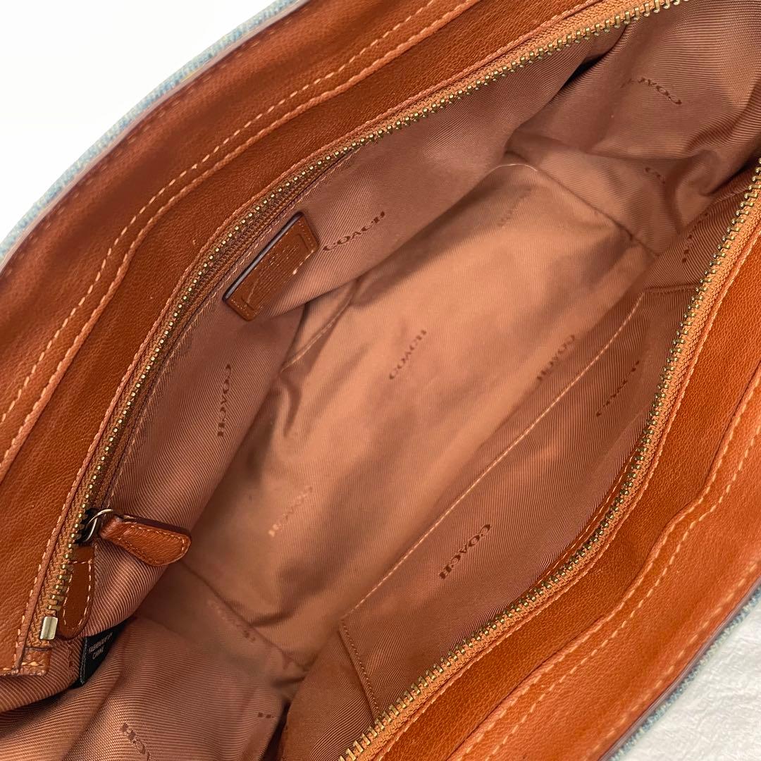 バッグ COACH handbag leather y2k shoulder deni