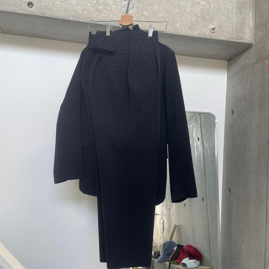 最終値下げ　comoli ウールギャバ セットアップ ネイビー